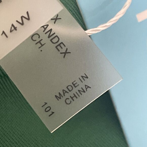 Yonique Tankini Swimsuit Blouson Top Modest Loose Fit Swimwear Green - 14 W NWT - Picture 9 of 10